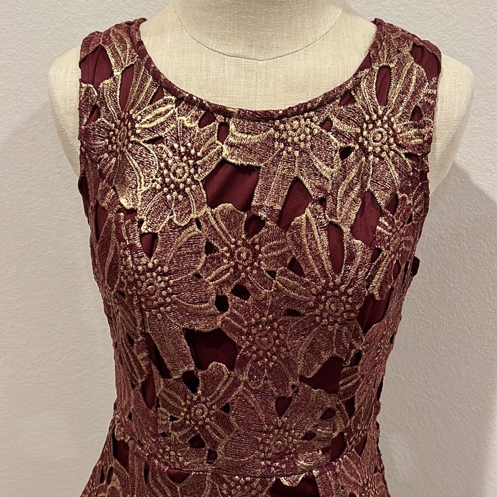 Merlot & Gold Dress